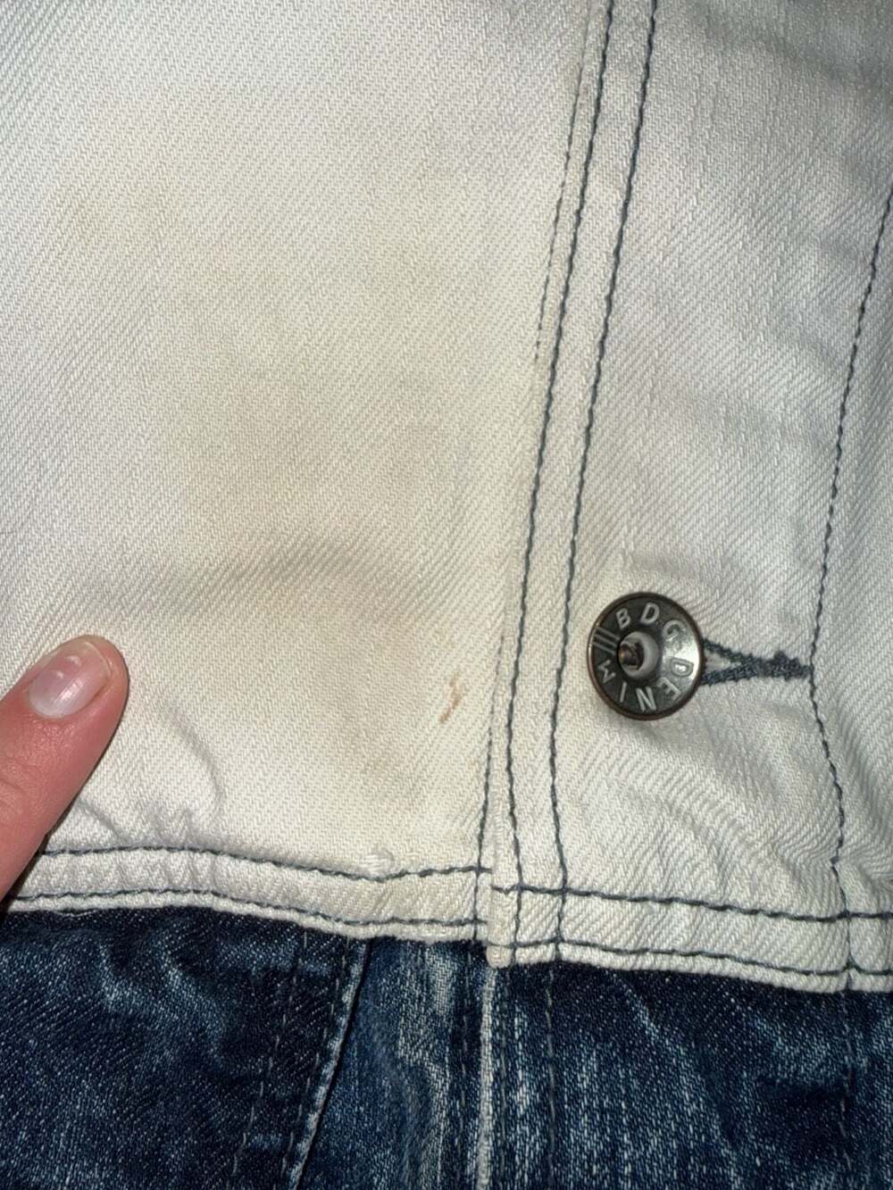 BDG Urban Outfitters Colorblock Denim Trucker Jacket - Picture 2 of 6